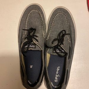 Navy and White Sperry Boat Shoes